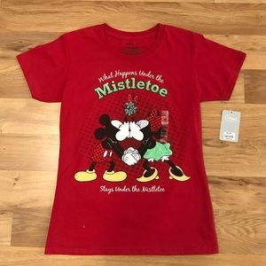 Disney Minnie and Mickey Christmas tee shirt